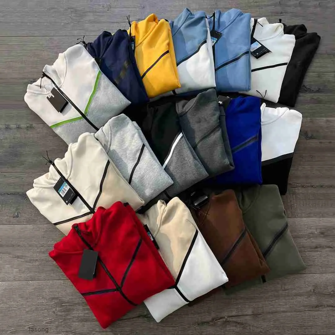 Ny säsongsteknikfleece högkvalitativa herrbyxor designers hoodies jackor sportsutrymme bomulls hoodie full zip jackabvjs