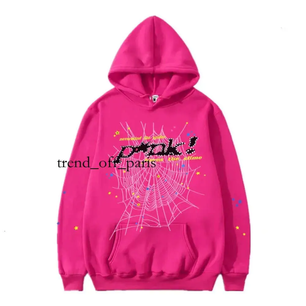 Heren Dames Hoodies Young Thug Hoge kwaliteit ontwerpers Hip Hop P*nk Web Puff Print Sp5der 555555 Hoodie Angel Spider Sweatshirts Zware stof 43