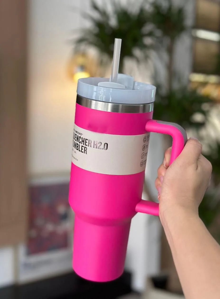 Barbie Pink Dune Quencher H2.0 40oz Rare Starbucks Tumblers With Handle,  Lid, And Straw Insulated Stainless Steel Coffee Termos Tumler For Car, DHL  Shipping, US Stock From Bestdeals, $4.64