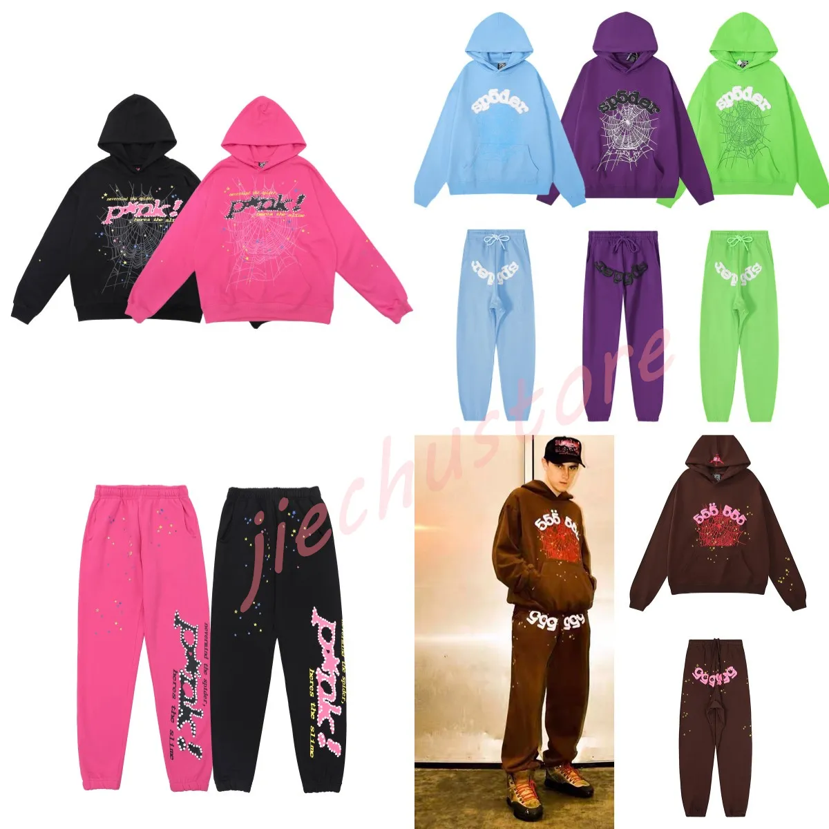 Spider Sweat à capuche Designer Mens 555 Sp5der Sweat-shirt Homme Pull Young Thug 555555 Sweats à capuche Luxe Femmes Rose Spider Veste Sweat-shirt Spiders 555 Spider Sweat à capuche 3a