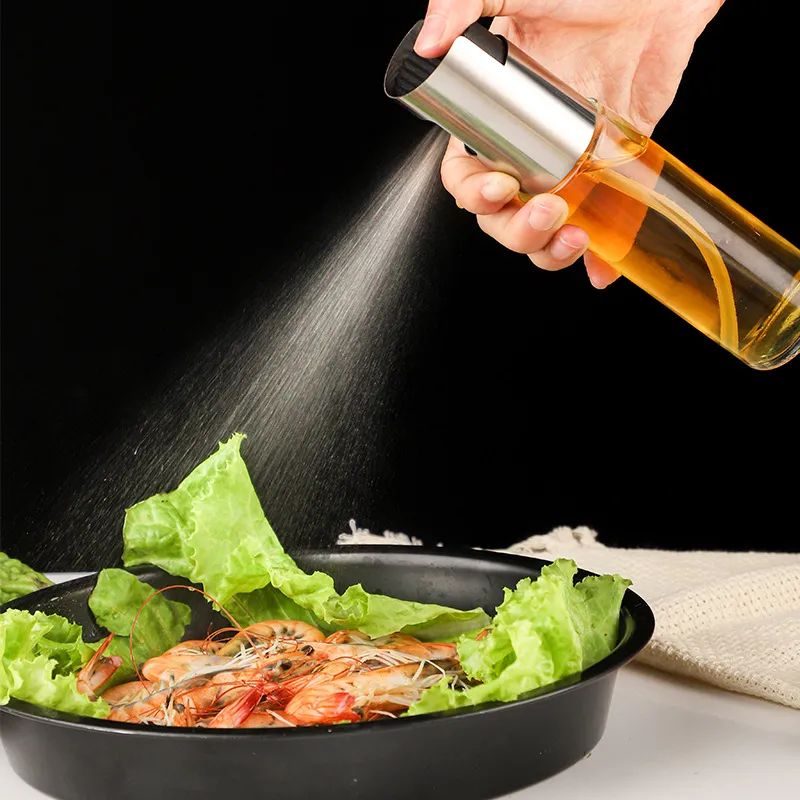 100ml/3.4oz Glass Oil Sprayer Kitchen Cuisine Scale Vinegar Olive Oil Sprayer Mister Dispenser Spray Bottle BBQ Salad Cooking Baking Roasting Kitchen JY1239