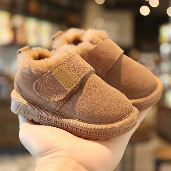 Sapatos de algodão do bebê inverno cashmere quente botas de neve das crianças meninos botas de algodão infantil sapatos da criança