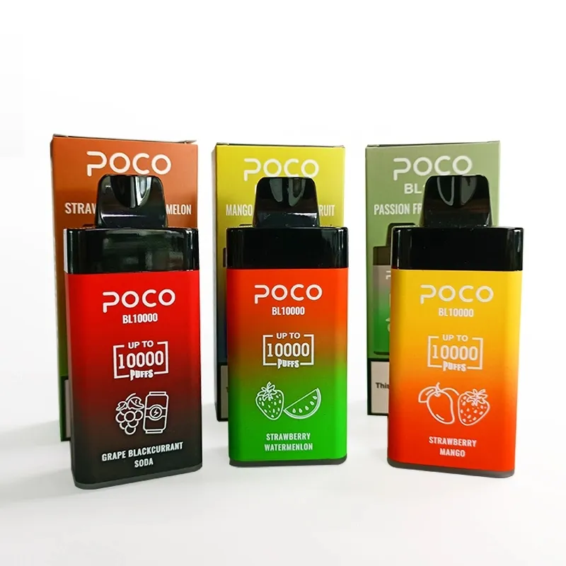 Envío gratis UE EE. UU. Almacén Original 10000 Puffs Desechable Vape Poco Bl10000 Cigarrillo electrónico Flujo de aire ajustable 20 ml 15 Flaovrs envío rápido