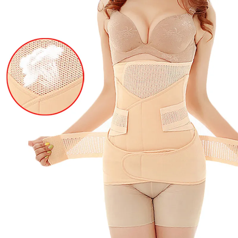 Other Maternity Supplies 3in1 Belly Abdomen Pelvis Postpartum Belt Body Recovery Belly Slim After Childbirth Waist Delivery After Waist Trainer Corset 230414