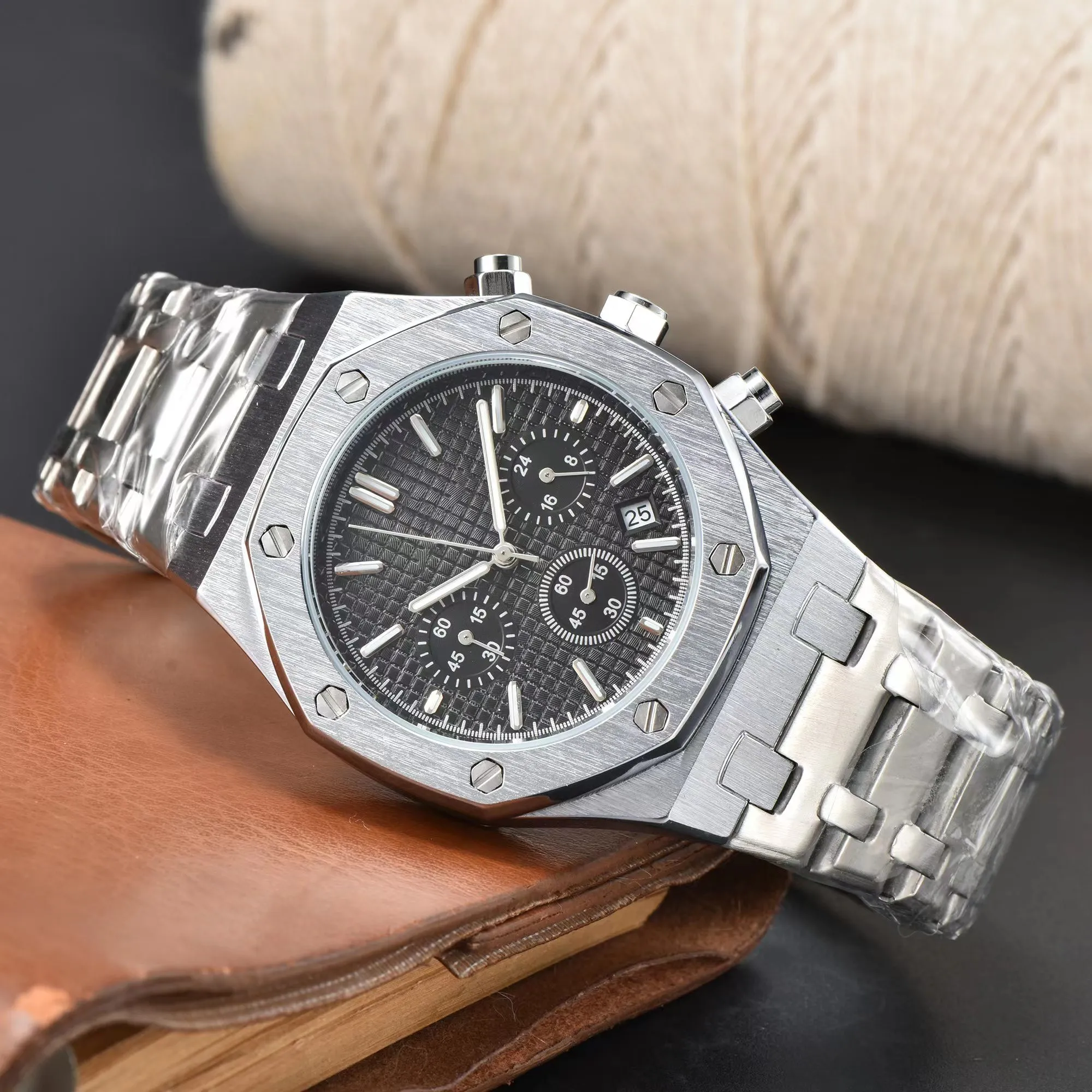 Agelocer Orologio Meccanico Uomo Fase Lunare | Quadrante Blu 40mm Pelle Italiana | Marca Lusso Design Minimal