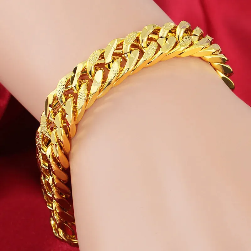 DHgate.com:24k Gold Chain Mens Style Bangle: 12mm Pure Gold DHgate.com:24k Gold Chain Mens Style Bangle: 12mm Pure Gold