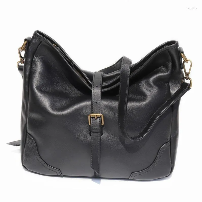 Borse da sera Borse in pelle di lusso Spalla in vera pelle per donna Pochette hobo in pelle bovina naturale Borsa a tracolla da donna tinta unita