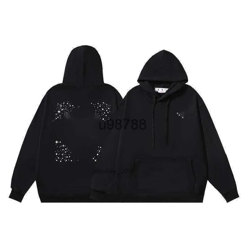 2023 Autumn/Winter New OW Star Snowflake Arrow Hooded Sweater Unisex SweaterEJVB