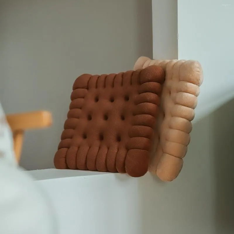 Cuscino inverno sedia soggiorno tatami a forma di biscotto carino camera da letto a colori solido scrivania