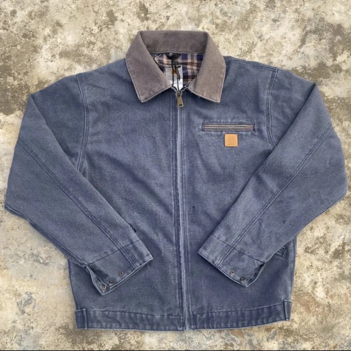 Vintage Washed Canvas Designer Mens Carhart Jacket With Lapel And ...