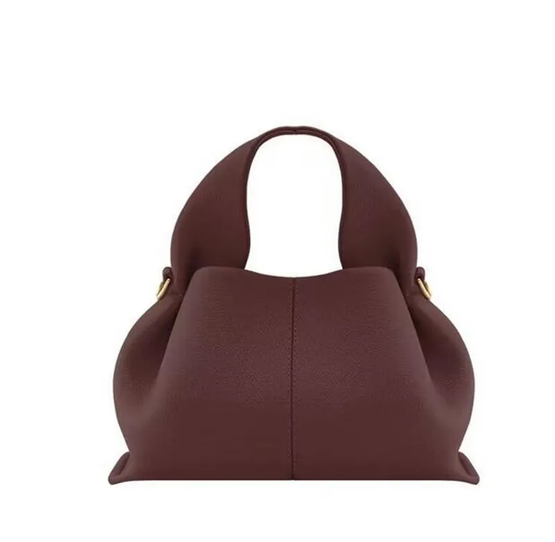 Borsa Di Lusso A Mezza Luna Vintage In Pelle Vintage, Tote Borse A