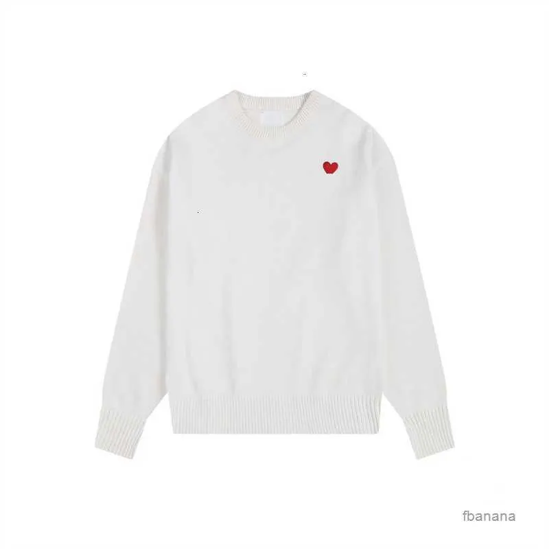 AMISユニセックスデザイナーAmisWeater Women's Paris Sweater Luxury Brand Lover Red Heart Top Round Neck S-XL FFJC