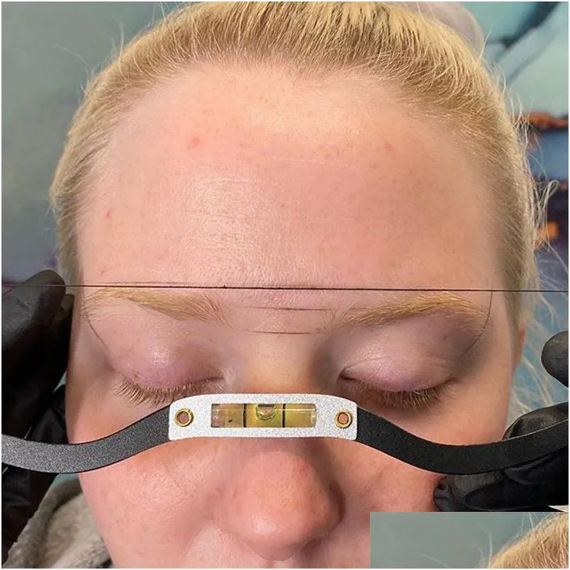 Inchiostri per trucco permanente Pennarello per linea Microblading Rer con filo Inchiostro per sopracciglia 3D Strumento di progettazione Sha Misurazione Rers Forniture per trucco permanente Dhuoy