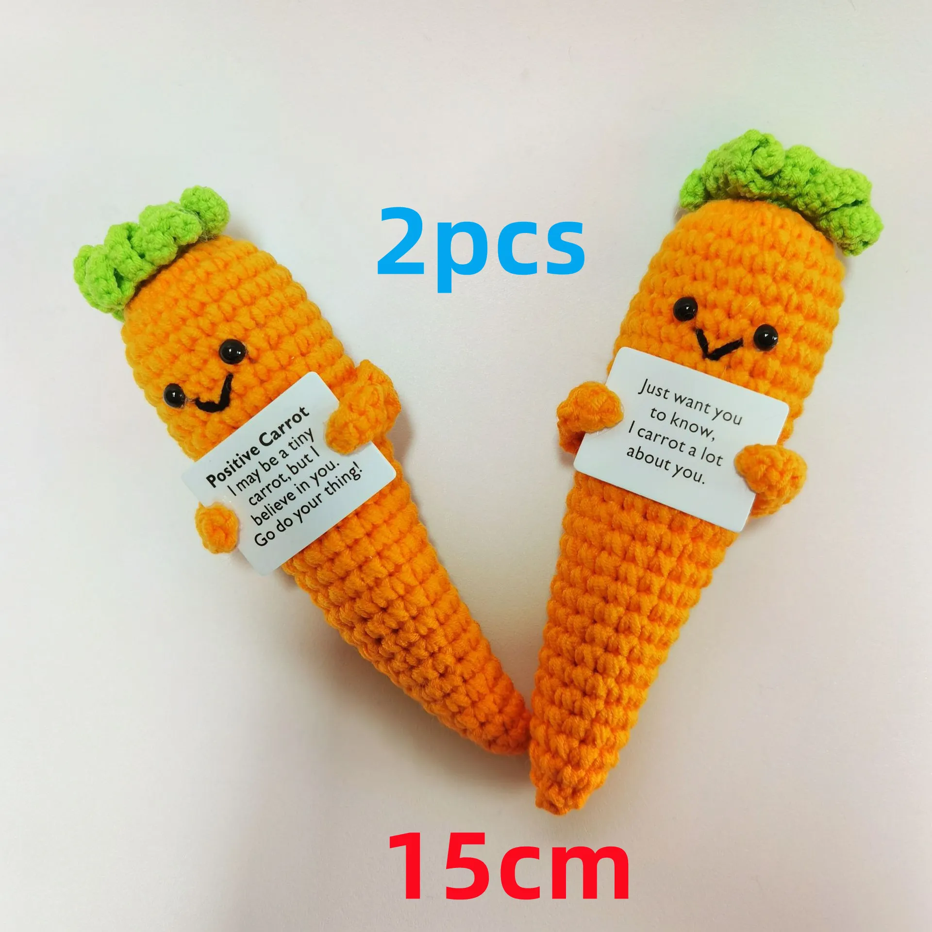 Positive Knitted Dolls With Positive card Crochet Fruit Toys For