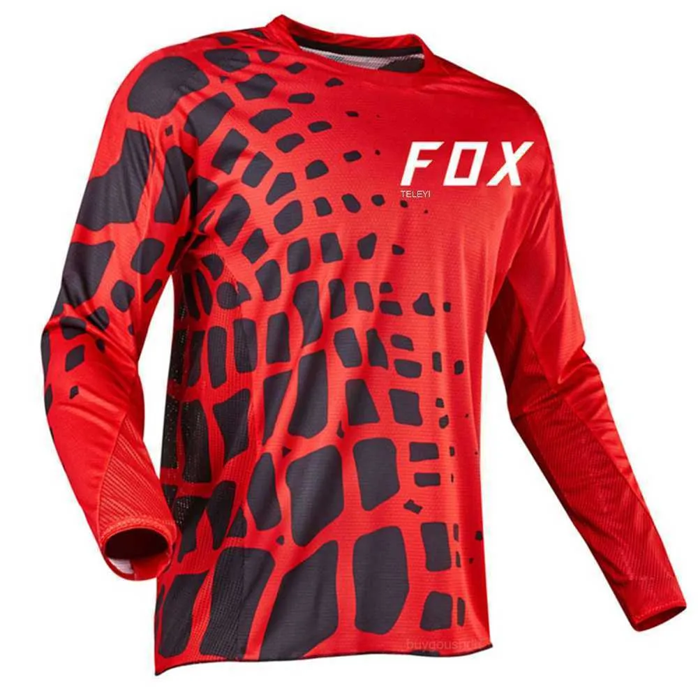 Men's T-Shirts MTB Racing Long Sleeve Mountain Bike fox teleyi Downhill Jersey MTB Bike Cycling Jersey Breathable DH Motocross Shirt Sweatshirt