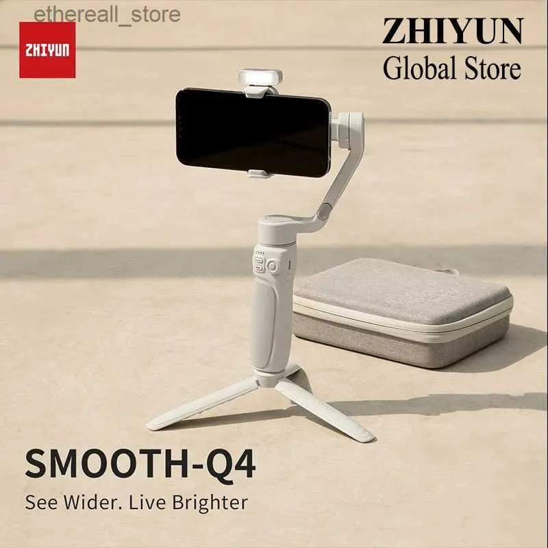 Stabilizers Zhiyun Smooth Q4 3-Axis Gimbal Handheld Stabilizer for Smartphone 14 Pro Max 13 12 samsung for vlog q231116