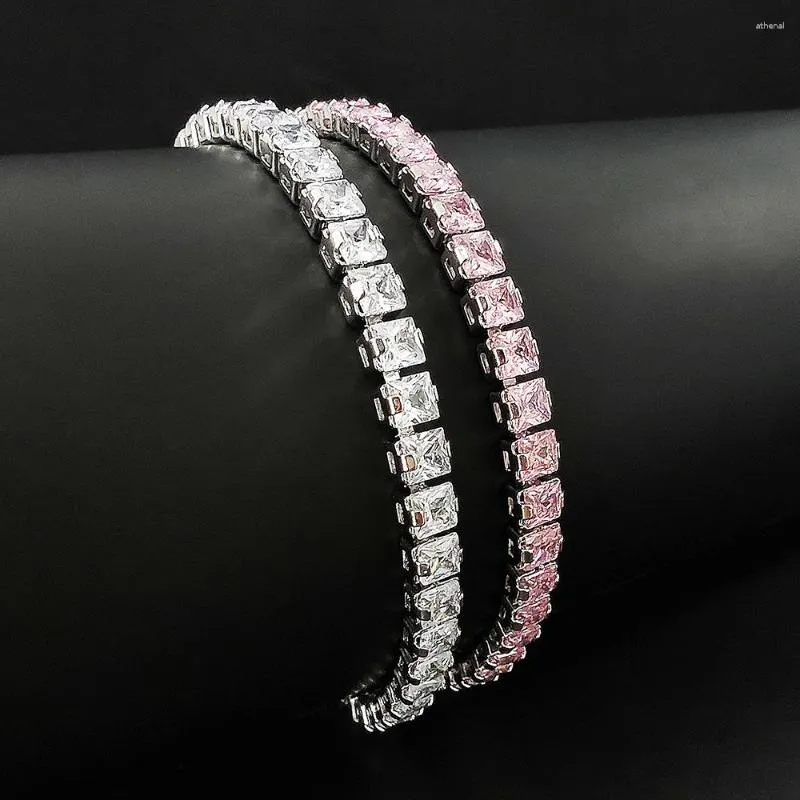 Bracelets à maillons 2023 Arrivée Luxe Réglable Blanc Rose Princesse Bracelet Bracelet Pour Femmes Anniversaire Cadeau Bijoux En Gros S7207