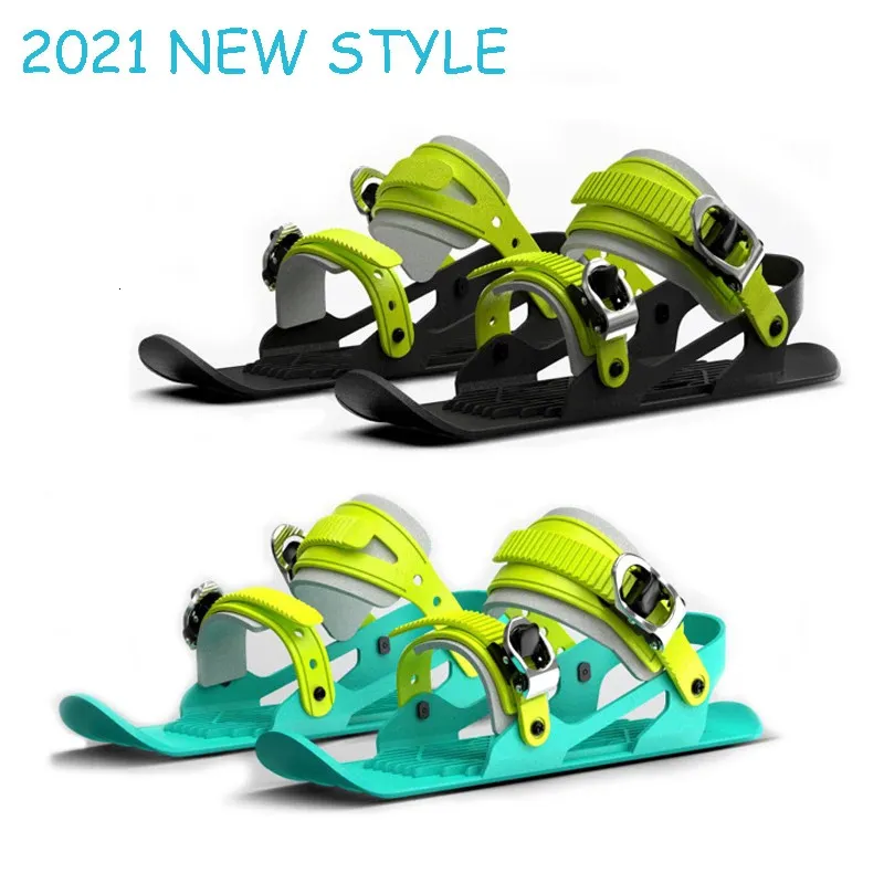 Sledding 1 Pair of Universal Models Ski Skates Shoes Skiboard Snowboards Mini Snowblades Skates for Outdoor Sports Skiing 231116