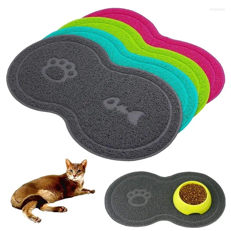 Kattsängar Pet Dog Puppy Feed Mat Pad Putt Cute Cloud Shape Silicone Dish Bowl Food Feed Placement Accessories Dropship ZM1205