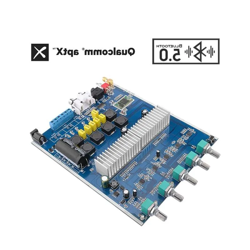 Бесплатная доставка TPA3116 Bluetooth 50 Усилитель сабвуфера Аудио плата 2*50 Вт 100 Вт 21 Мощность звука усиливает бас-усилитель динамиков для дома DIY Uvfag