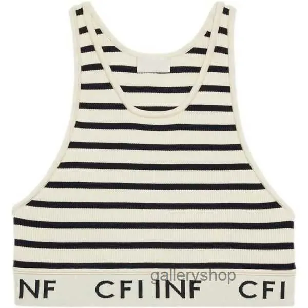 Sleeveless Celins Vest Designers Womens t Shirts Fashion Sexy Ladies Beach Tanks Color Matching Stripes Show Thin Inside and Outside Wear Knit Tops Bog8