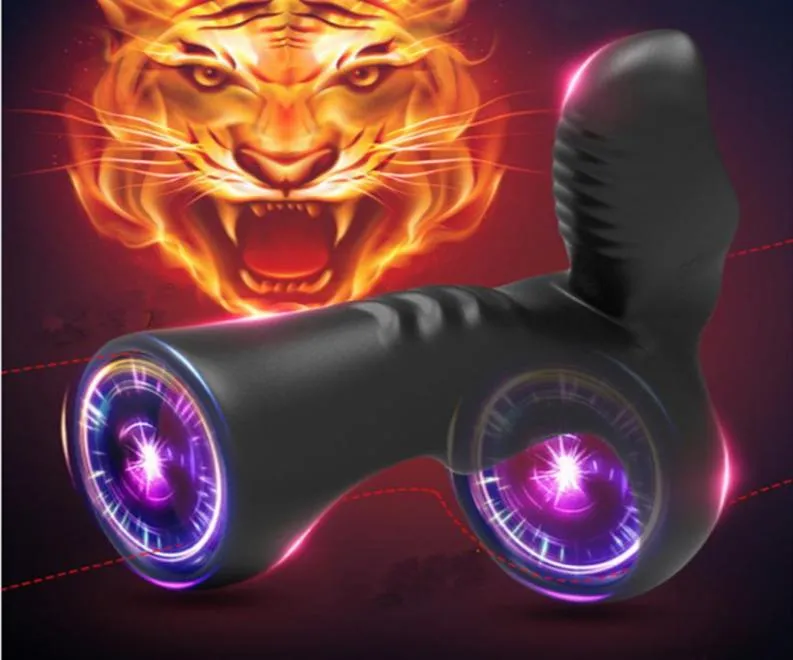 Massage Vibrator Penisringen Ejaculatie Vertraging Vibrerende Cockring Clit Stimulator Erotisch Volwassen Speeltjes Voor Mannen Bal Mannelijke Masturb2706735