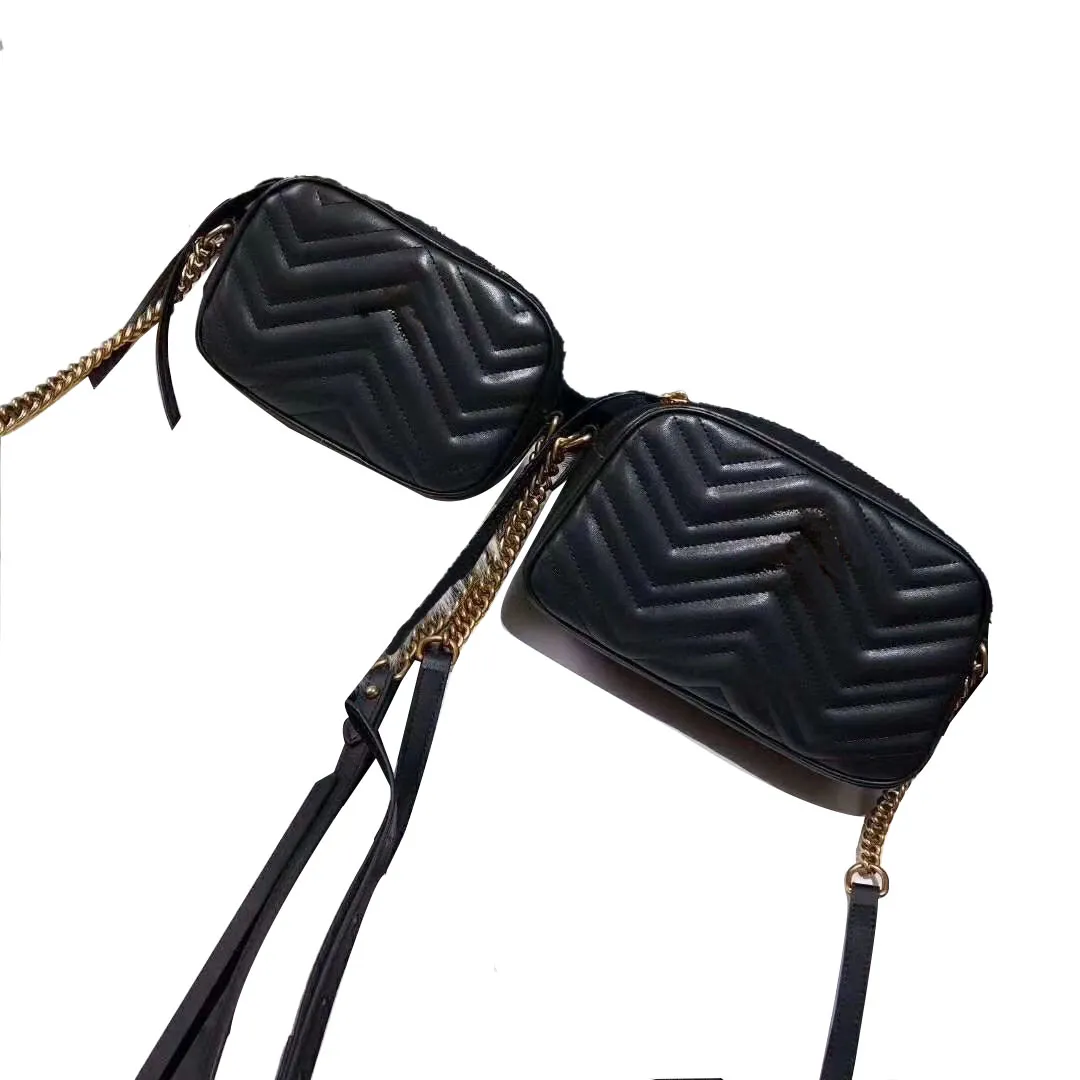 Shopping de luxe Top Designer Femmes Sacs Sac à bandoulière Marmont Sac à main Messenger Totes Mode Sacs à main métalliques Classique Bandoulière Embrayage Jolie Une Haute Qulity