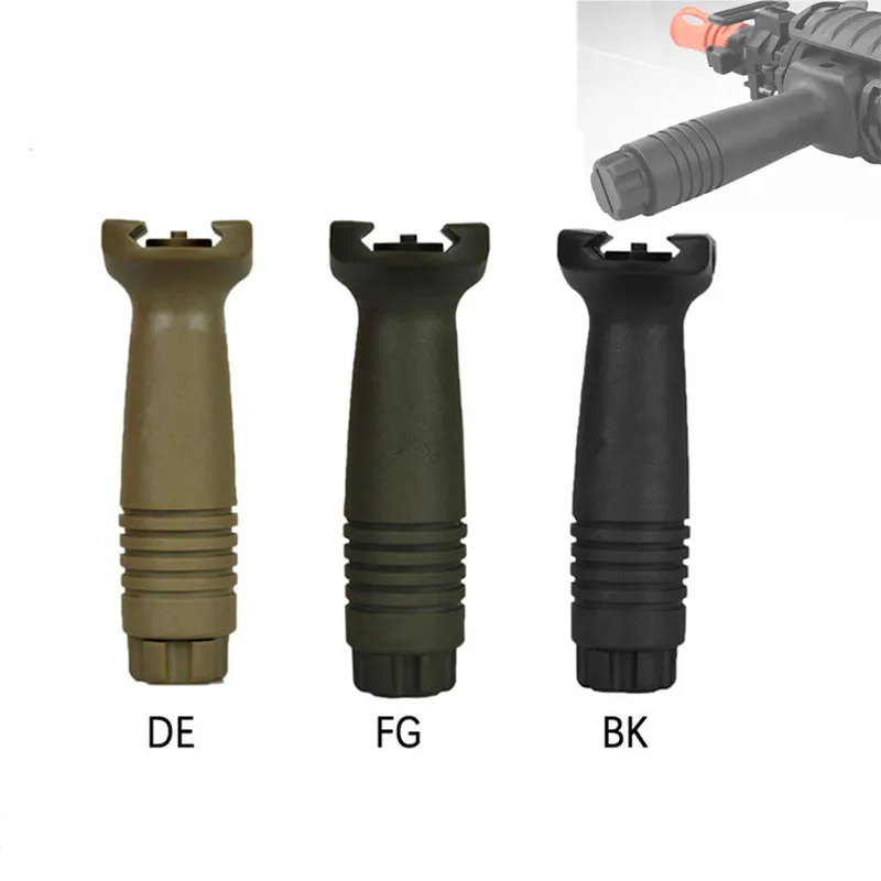 Taktisches Zubehör Knight Vertical Grip Nylon Handwerkzeuge Frontgriff Forfor 20mm Schiene Jagd Spielzeug Gewehr Airsoft Spielzeug M4 M16 AR15 Fit 20mm Picatinny Weaver Schiene