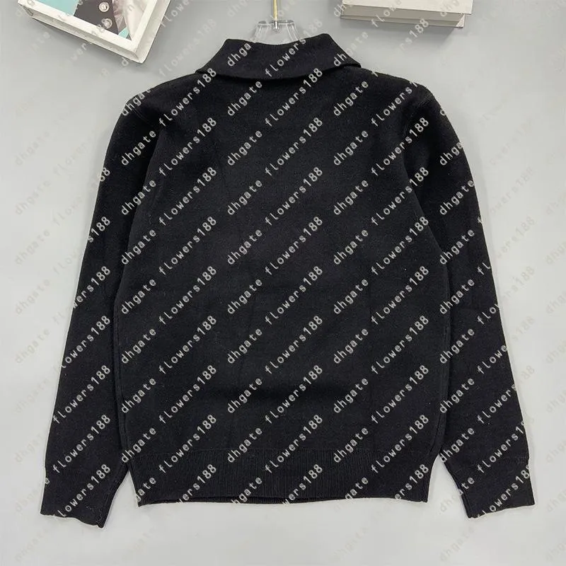 Women`s Sweaters Small Aromatic Knitted Flocked Lapel Long Sleeve Beaded Sweater Black Loose Versatile Women`s Sweater C2024c Cashmere Sweater Women