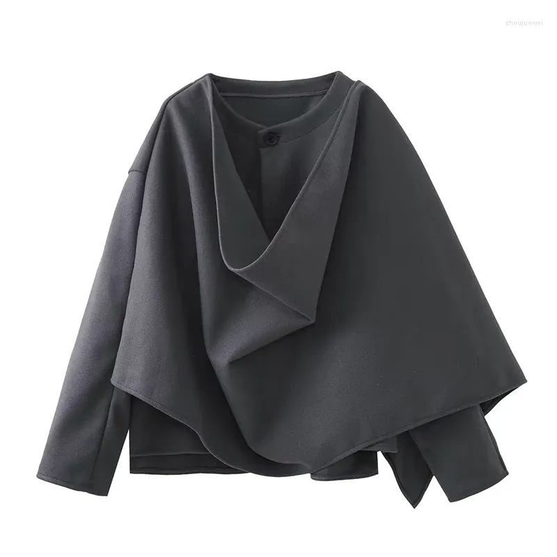 ジャケット・アウター Super140s SHAWL COLLAR CAPE COAT GRAY L LIDNM（リドム）の「Super 140s SHAWL COLLAR CAPE COAT