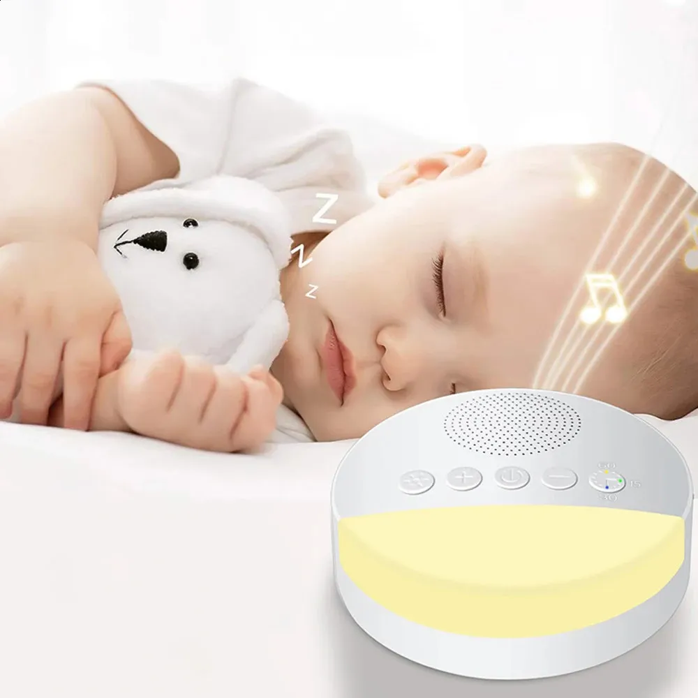 Elektrikli RC Hayvanlar Bebek Beyaz Gürültü Makinesi Çocuklar Sesli Ses Oyuncu Gece Işık Zamanlayıcı USB Şarj Edilebilir Zamanlı Kapatma 231116