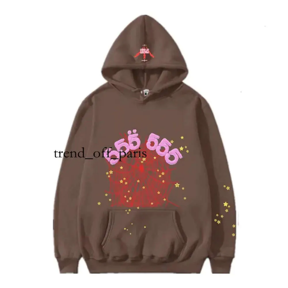 Erkek Kadın Hoodies Genç Thug Yüksek Kaliteli Tasarımcılar Hip Hop P*Nk Web Puff Baskı SP5der 555555 Hoodie Angel Örümcek Sweatshirts Ağır kumaş 292