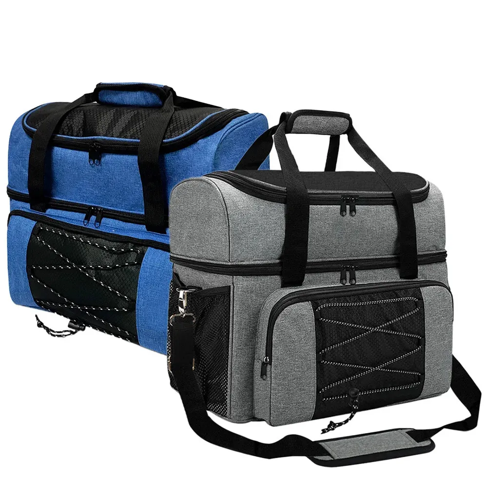 Bowling Tote Bag Storage For 2 Balls With Padded Divider 1 Pair Of Shoes Up To Mens 16 231115