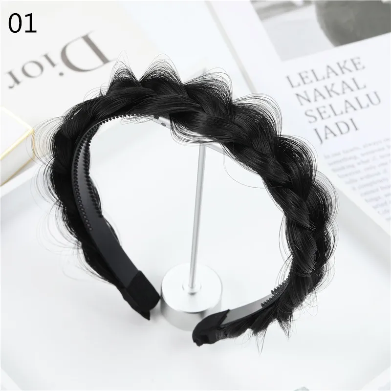 Fashion Braid Headband Wig Invisible Headband Handmade Head Hoop Hair Styling Headwear Accessories Gift