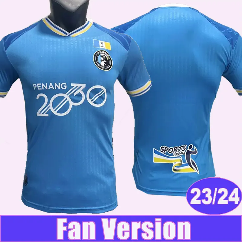 23 24 Malaisie Penang Maillots de football pour hommes Accueil Chemises de football bleues Uniformes à manches courtes