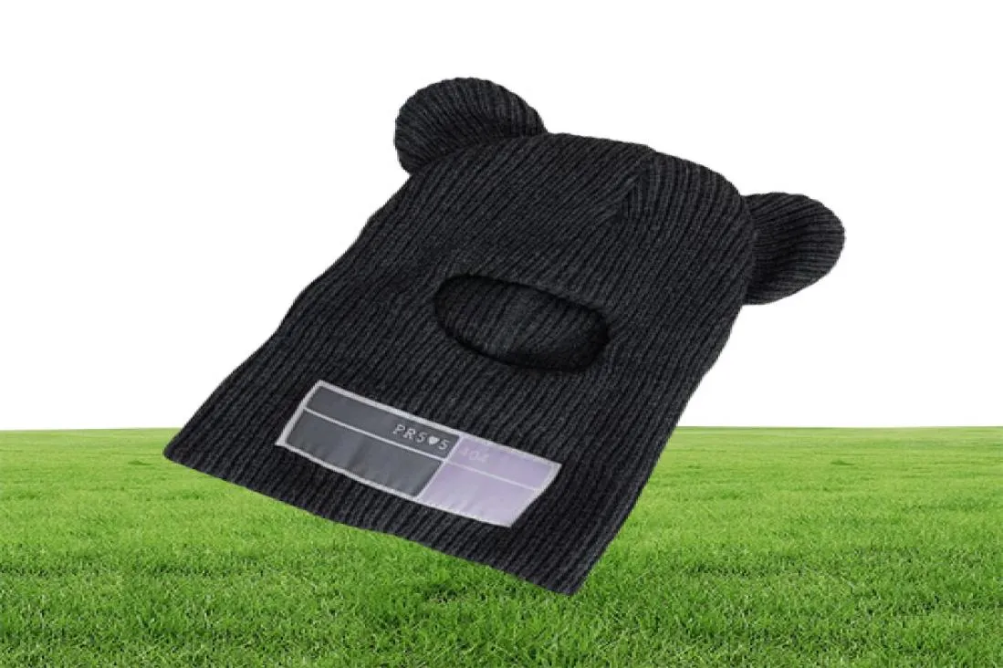 BeanieSkull Caps Masque de ski de souris multifonctionnel hiver chaud bonnet en tricot cagoule chapeaux de laine artificielle adultes hommes et femmes bonnets 8860586