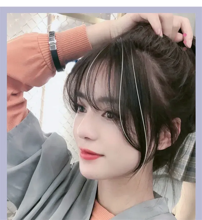 Clip In Bangs Human Hair: 3D French Bangs, Natural Black, 12 Inch