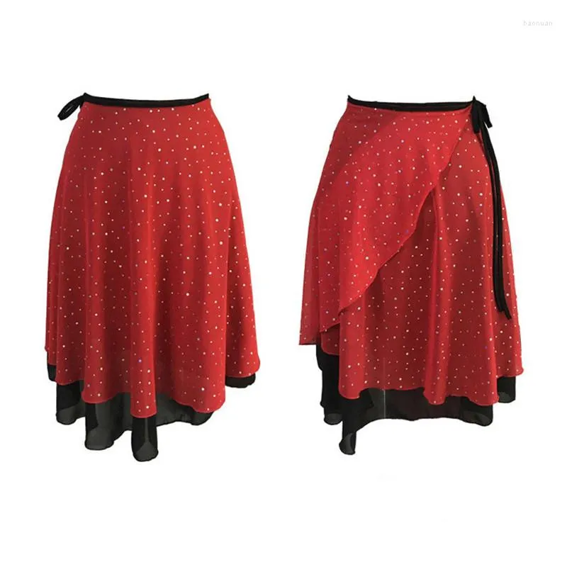 Stage Wear Women Dancing Hip Scarf Latin Dance Skirt Summer Female Bellydance Towel Triangular Bandage Chiffon Ballet For Girls