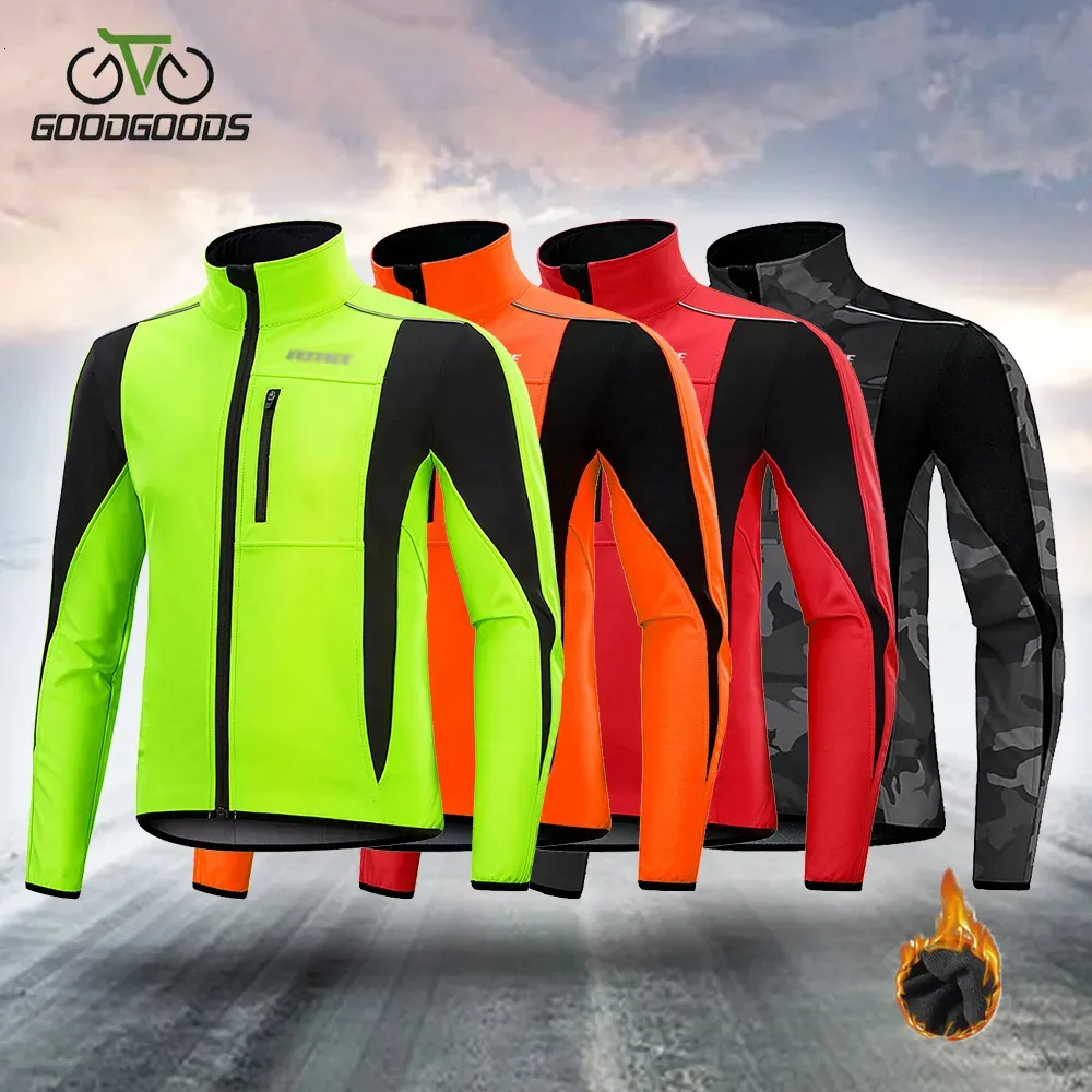 Cycling Shirts Tops Cycling Jacket Warm Up Thermal Fleece Cycling Jacket Bicycle MTB Road Bike Clothing Windproof Waterproof Long Jersey 231116