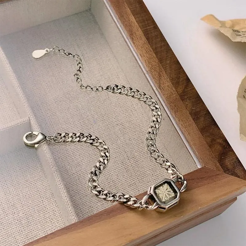 Urok Bracelets Luksusowy biały złoto Klor Klor Crystal Link Bransoletka dla kobiet biżuteria urok geometryczne akcesorium