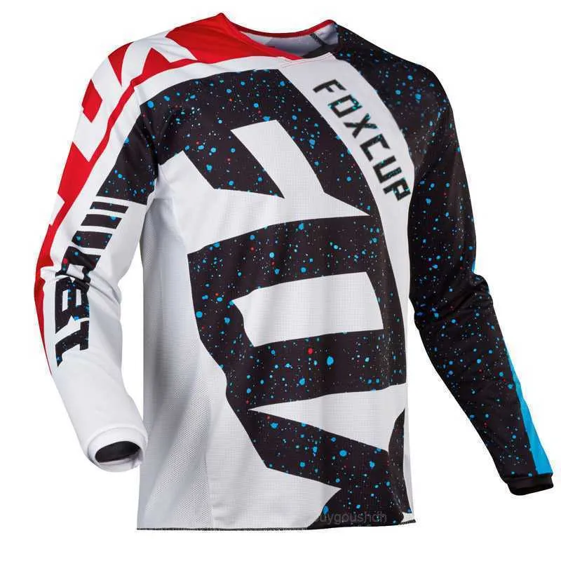 Men's T-Shirts 2022 Downhill Jerseys Fox Cup Mountain Bike MTB Shirts Offroad DH Motorcycle Motocross Sportwear Racing Bike Cycling Clothing B23