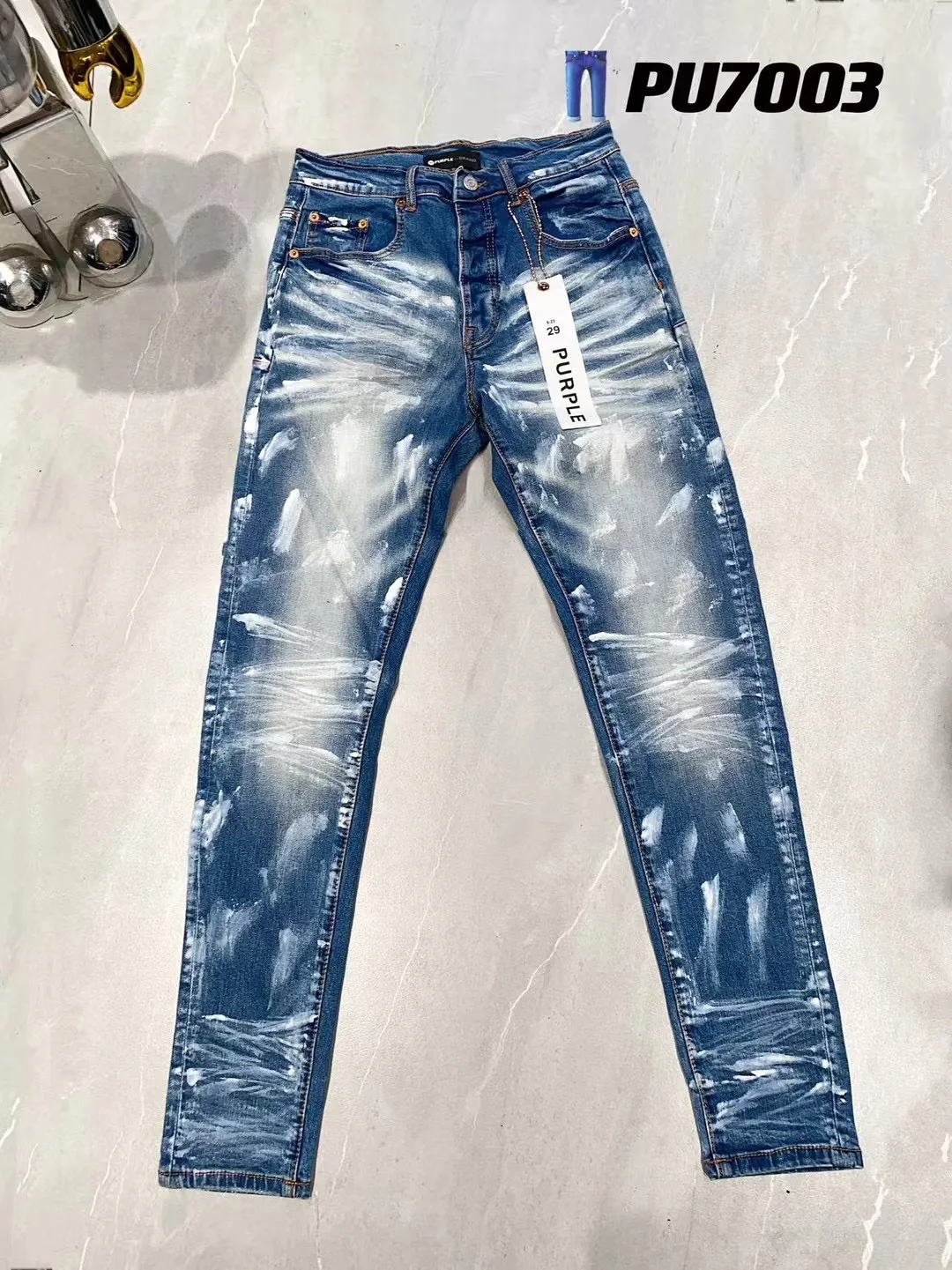 evzosrz Men's Slim Fit Jeans Multi Pockets Ripped Distressed