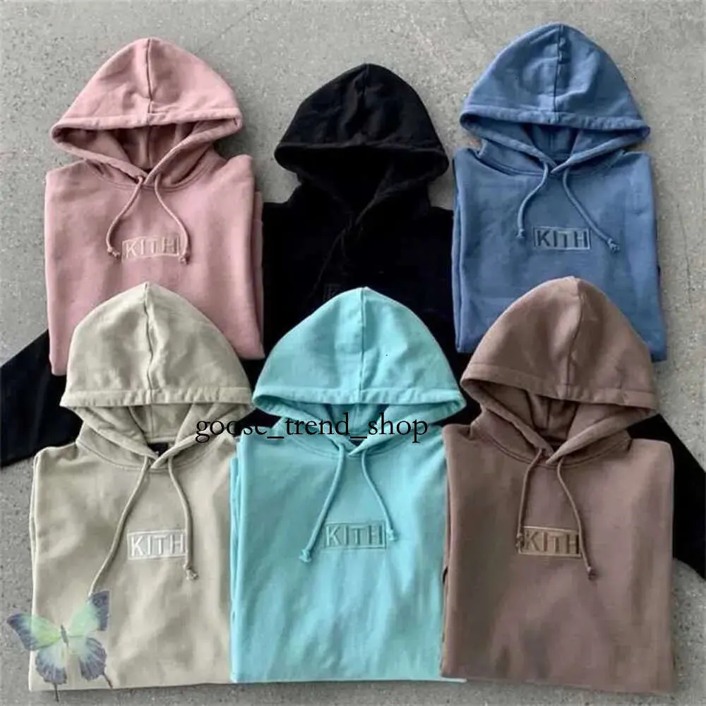 2023 Embroidery Kith Hoodie Sweatshirts Men Women Box Hooded Sweatshirt Kvalitet Inside Tag Favorit Den nya listan Besn 96 621 437 637