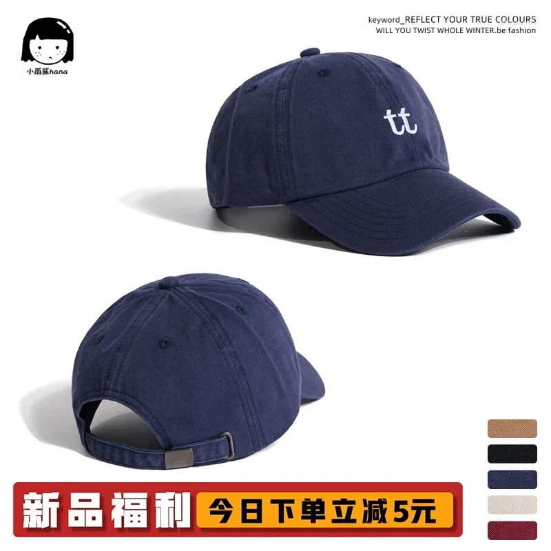 Бейсбольные кепки, комбинезоны в японском стиле ретро, простые фуражки с вышитыми буквами, женская фуражка в гонконгском стиле, защита от солнца, бейсболка для мужчин