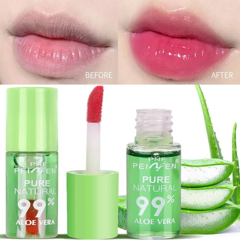 LIGLISS 1PC ALOE Vera Essence Lipstick Kolor zmieniając wargę długotrwała, wodoodporna zmiana temperatury nawilżającej