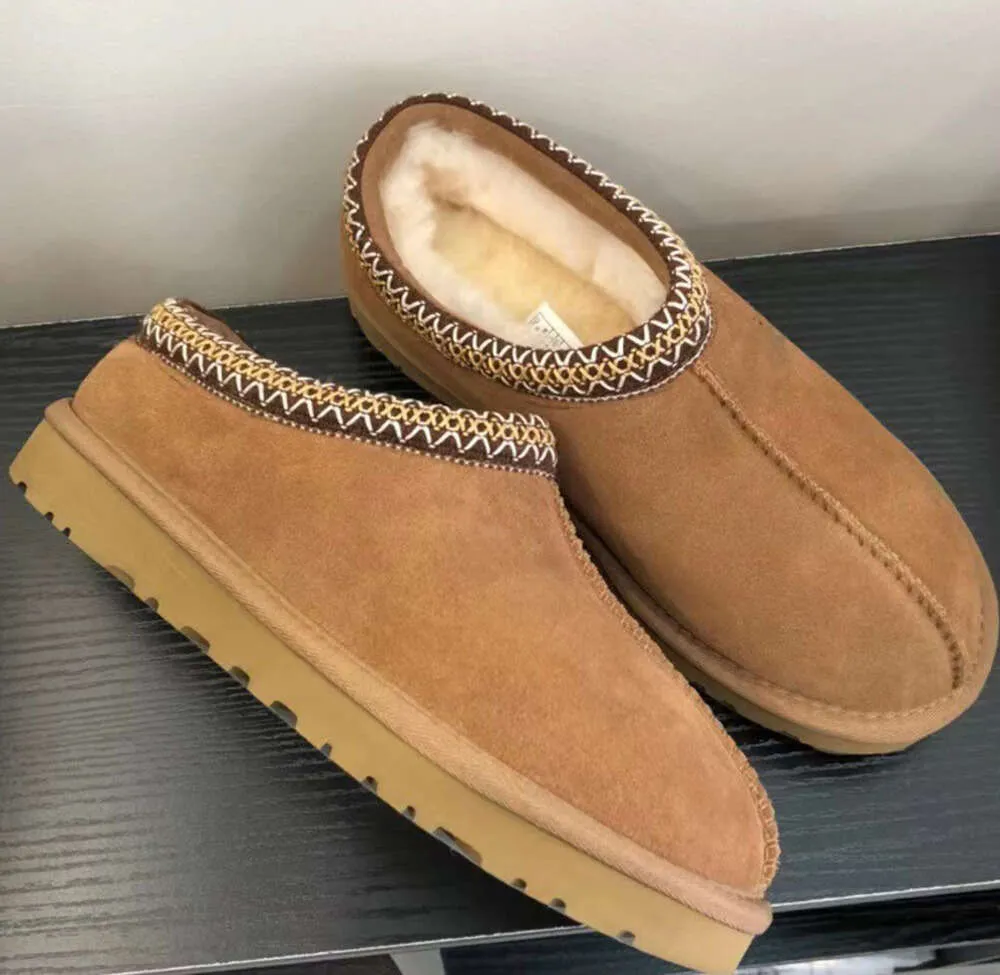 tasman pantoffels australië Designer Laarzen Luxe Tazz slipper Heren Dames Sneeuw Mini Enkelkort Eendenleer Winter Platform Kastanjebruin Grijs Zwart Wit zacht