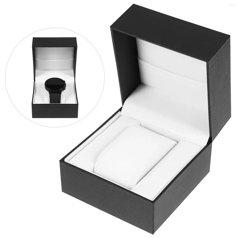 Watch Boxes Storage Box Flipping Case Single Slot Organizer Jewelry Display Cases Plastic