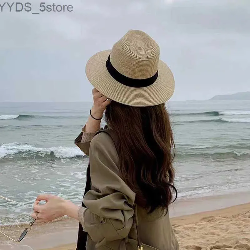 Wide Brim Hats Bucket Hats Large Size 56 58 59 60cm New Natural Panama Str  Hat Summer Men Women Wide Brim Beach UV Protection Fedora Sun Hat Wholesale  YQ231116 From 11,44 €