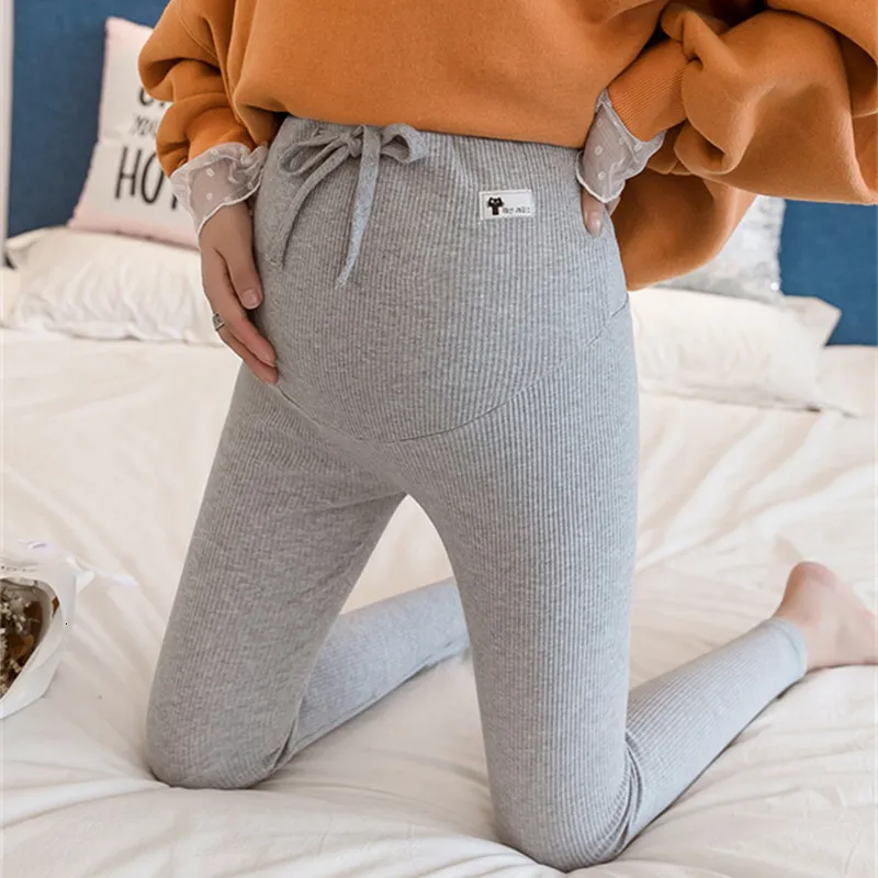 Sleep Lounge Maternity Pants Soft Slim Justerbar midja gravida kvinnor leggings Graviditetskläder Pants Ropa Mujer Emmazada Premama 230414