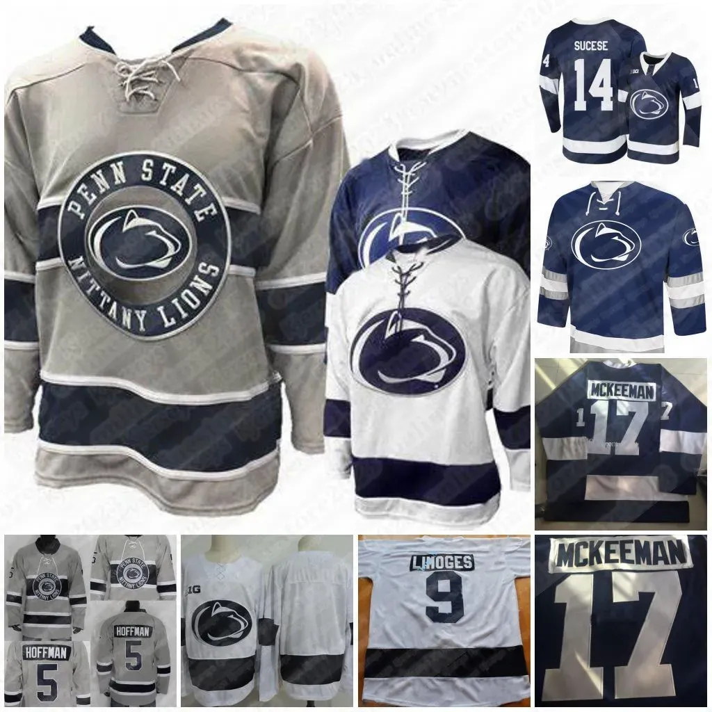 Penn State Nittany Lions Hockey Jersey Brandon Biro Liam Folkes Denis Smirnov Peyton Jones Nate Sucese Evan Barratt Kevin Wall Alex Limoges